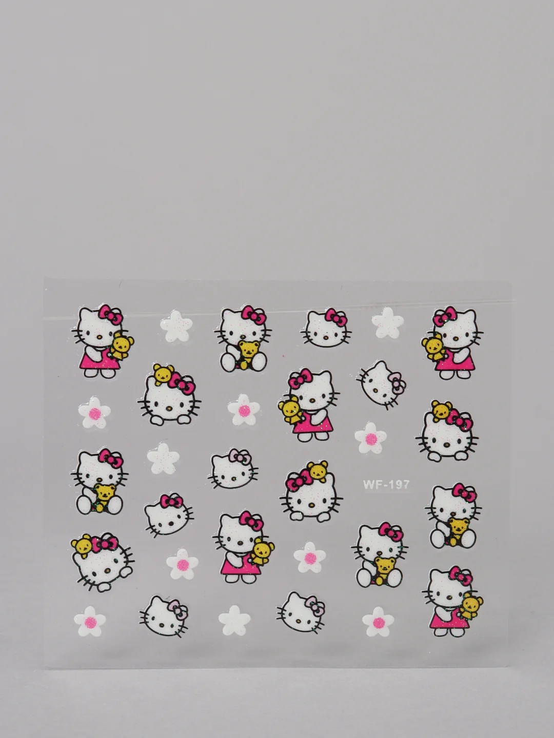 Оранжевый наклейки-слайдеры для дизайна ногтей и маникюра, "Hello kitty"