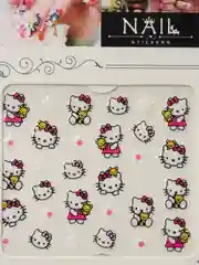 Оранжевый наклейки-слайдеры для дизайна ногтей и маникюра, "Hello kitty"