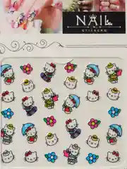 Лавандовый наклейки-слайдеры для дизайна ногтей и маникюра, "Hello kitty"