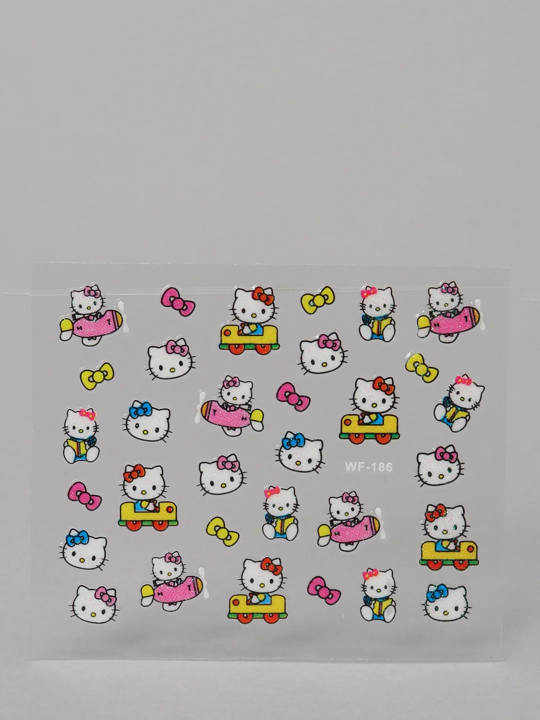 Лимонный наклейки-слайдеры для дизайна ногтей и маникюра, "Hello kitty"