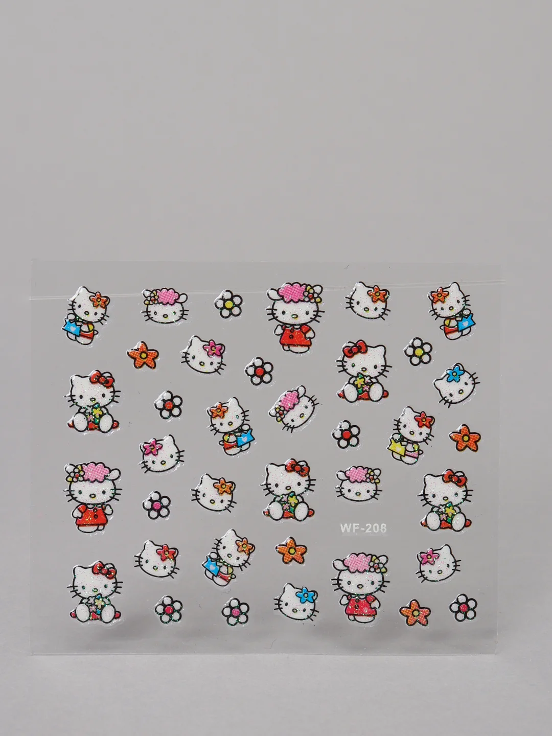 Кремовый наклейки-слайдеры для дизайна ногтей и маникюра, "Hello kitty"