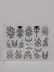 Белый наклейки-слайдеры для дизайна ногтей, трёхмерные