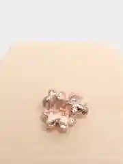 Розовый кабошон флоризель металл "Бабочка"