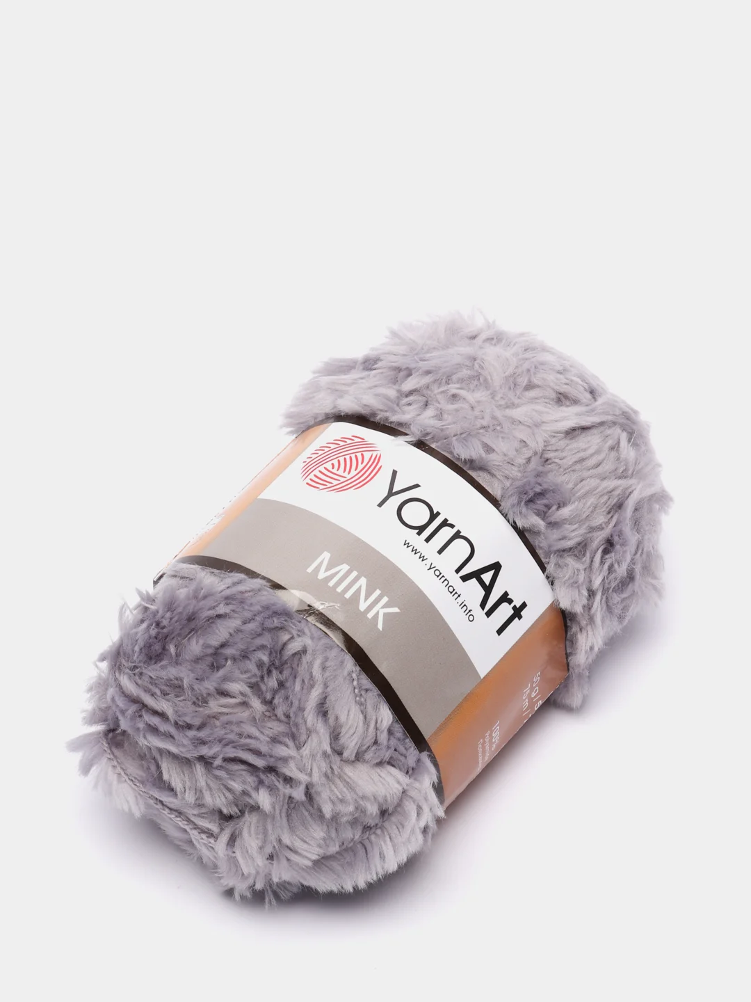 Серый пряжа  YarnArt Mink, полиамид, 50 г, 75 м, (имитация меха)