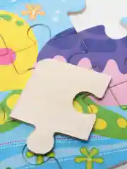 Зелёный хаки деревянный пазл для детей