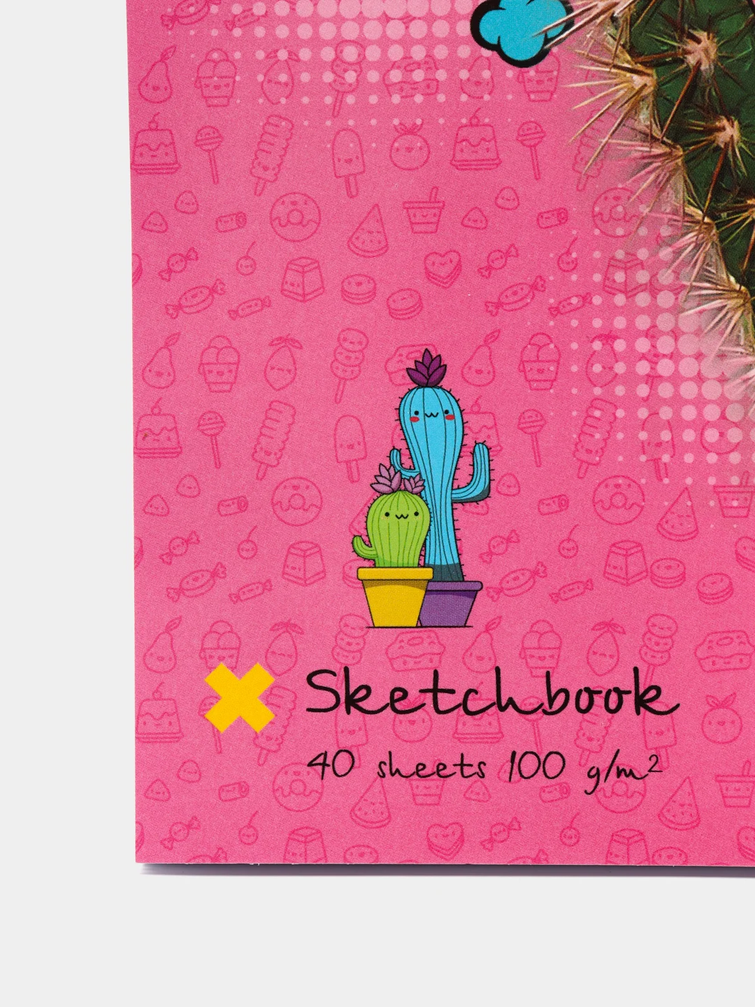 Блокнот SKETCHPad "Забавные кактусы", белый блок, А5, 40 листов, 100 г/м2