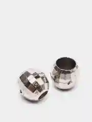 Серебряный наконечник для шнура круглый