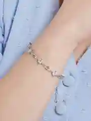 Серебряный браслет серебряный женский, с полудрагоценными камнями