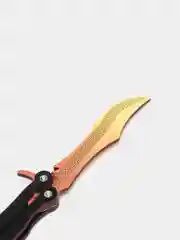 Золотой нож деревянный бабочка 1.5 кс го / cs go