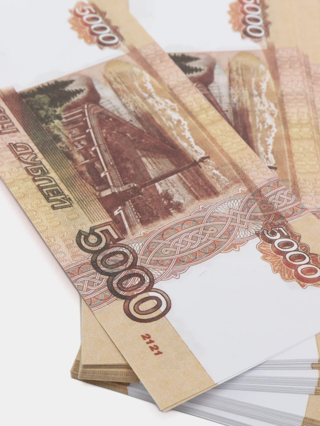 Пачка купюр "5000 рублей", сувенирные