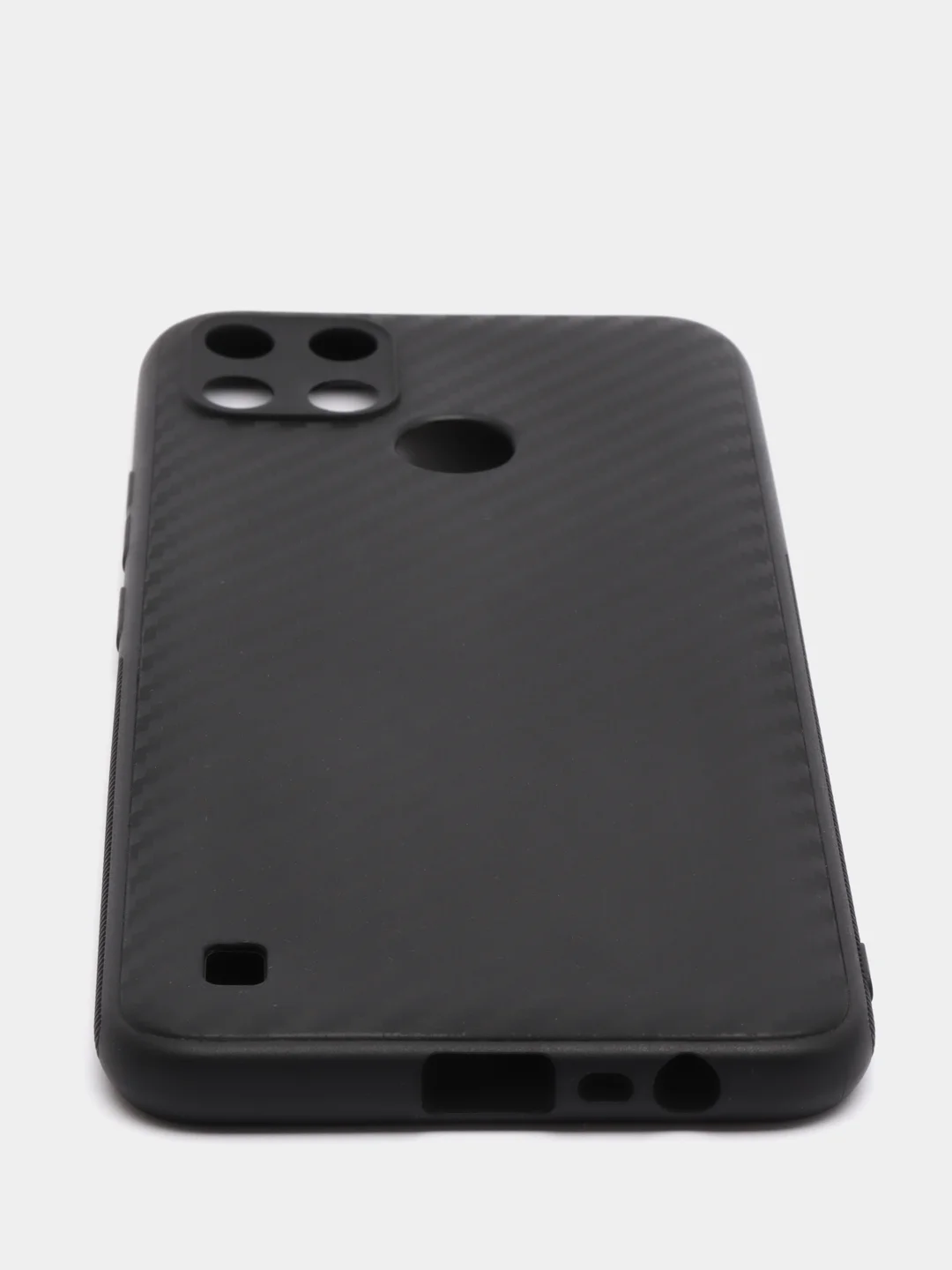 Черный чехол карбоновый Realme C21Y