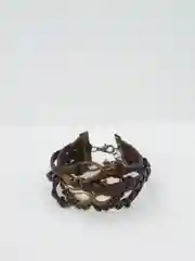Шоколадный кожаный браслет "Маска"