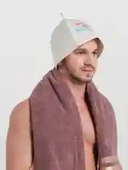 Кремовый шапка для бани и сауны, классическая
