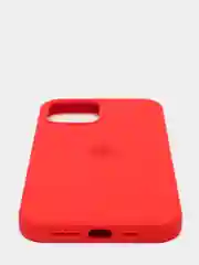 Красный чехол для iPhone 12 Pro Max 6.7" Silicone Case закрытый низ с логотипом
