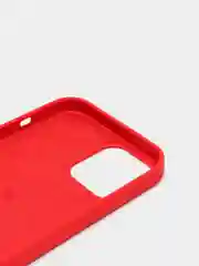 Красный чехол для iPhone 12 Pro Max 6.7" Silicone Case закрытый низ с логотипом