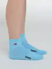 Голубой носки женские укороченные, из хлопка