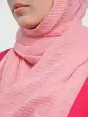 Коралловый меланж марлевка палантин