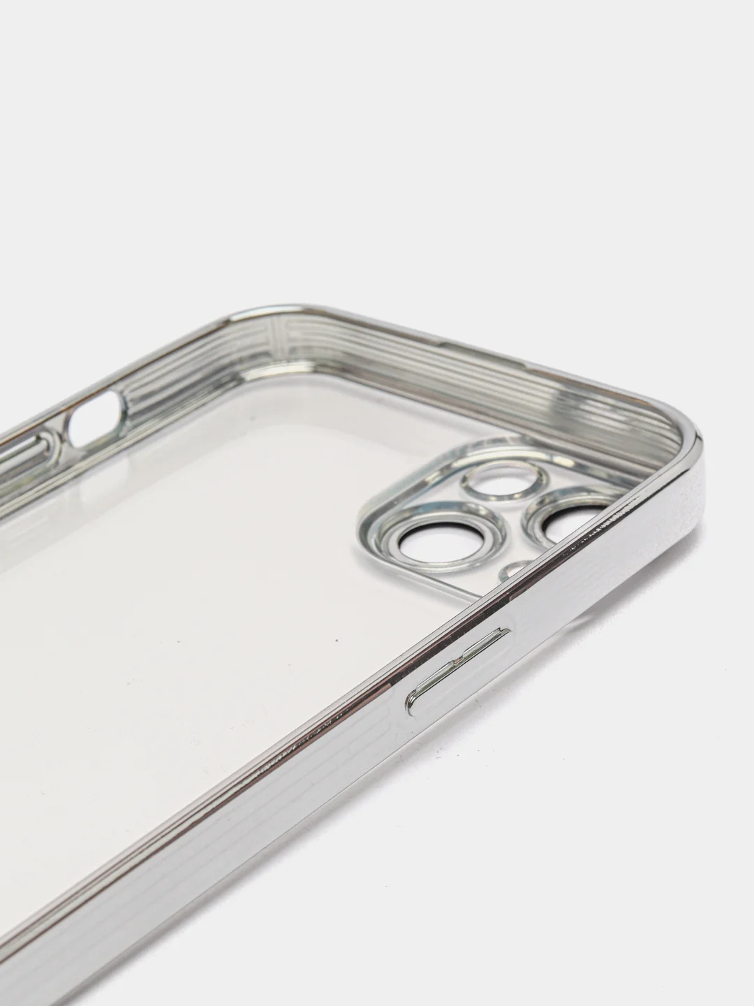 Серебряный чехол для айфон 12 pro / 11 Pro Max, силиконовый чехол для iPhone с защитой камеры