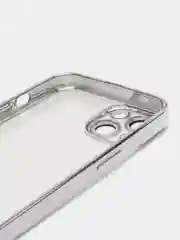 Серебряный чехол для айфон 12 pro / 11 Pro Max, силиконовый чехол для iPhone с защитой камеры