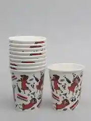Алый бумажные стаканы, наборы по 10 штук