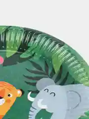 Зеленый бумажные тарелки детские, наборы по 6 штук