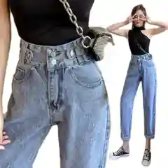 Джинсы женские, летние, с завышенной талией