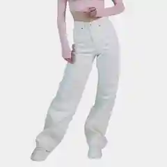 Белый джинсы женские, широкие