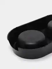 Черный миска для кошек и собак двойная, 0,4 л
