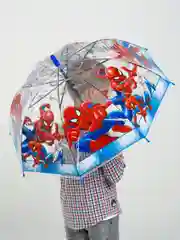 Синий детский зонт трость полуавтомат / Зонтик с героями мультфильмов