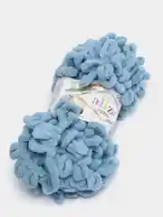 Синий меланж пряжа Alize Puffy петельки