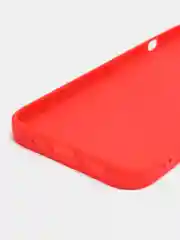 Красный силиконовый чехол КАРТОФАН для Apple iPhone 13 матовый тонкий, бортик-защита вокруг камер