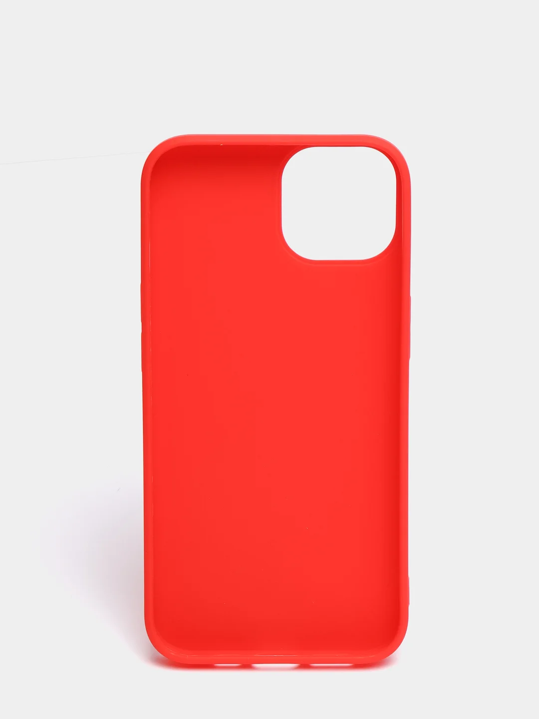 Красный силиконовый чехол КАРТОФАН для Apple iPhone 13 матовый тонкий, бортик-защита вокруг камер