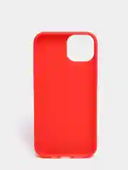 Красный силиконовый чехол КАРТОФАН для Apple iPhone 13 матовый тонкий, бортик-защита вокруг камер