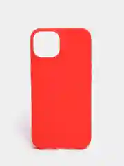 Красный силиконовый чехол КАРТОФАН для Apple iPhone 13 матовый тонкий, бортик-защита вокруг камер