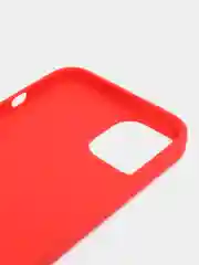 Красный силиконовый чехол КАРТОФАН для Apple iPhone 13 матовый тонкий, бортик-защита вокруг камер