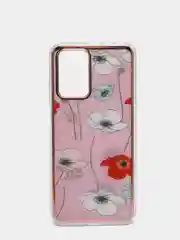 Розовый чехол Xiaomi Redmi 10, Сяоми Редми 10 силиконовый мраморный рисунок