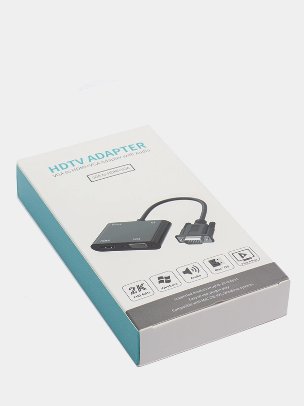 Адаптер сплиттер vga / hdmi + vga, звук и питание