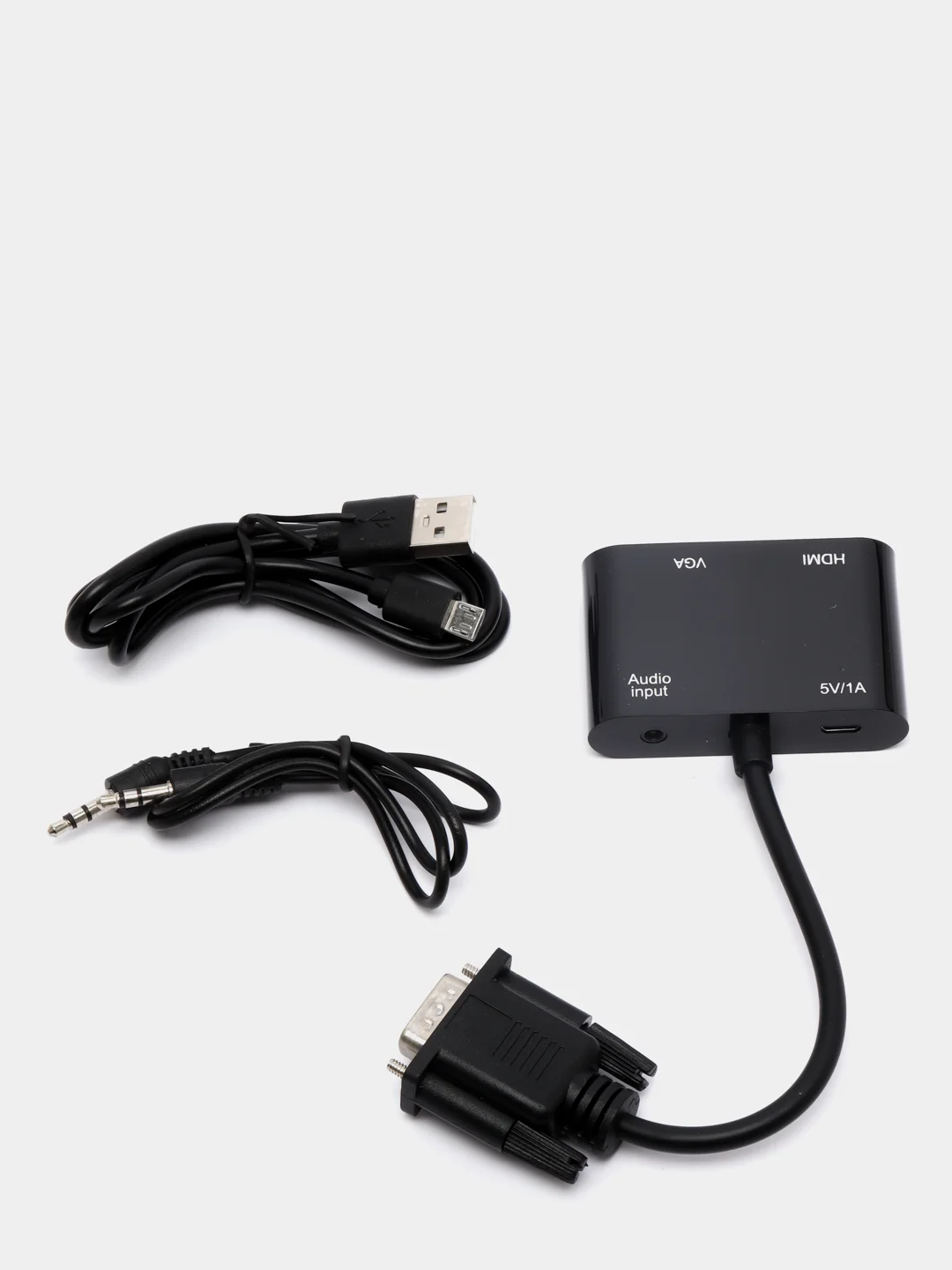Адаптер сплиттер vga / hdmi + vga, звук и питание