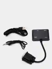 Адаптер сплиттер vga / hdmi + vga, звук и питание
