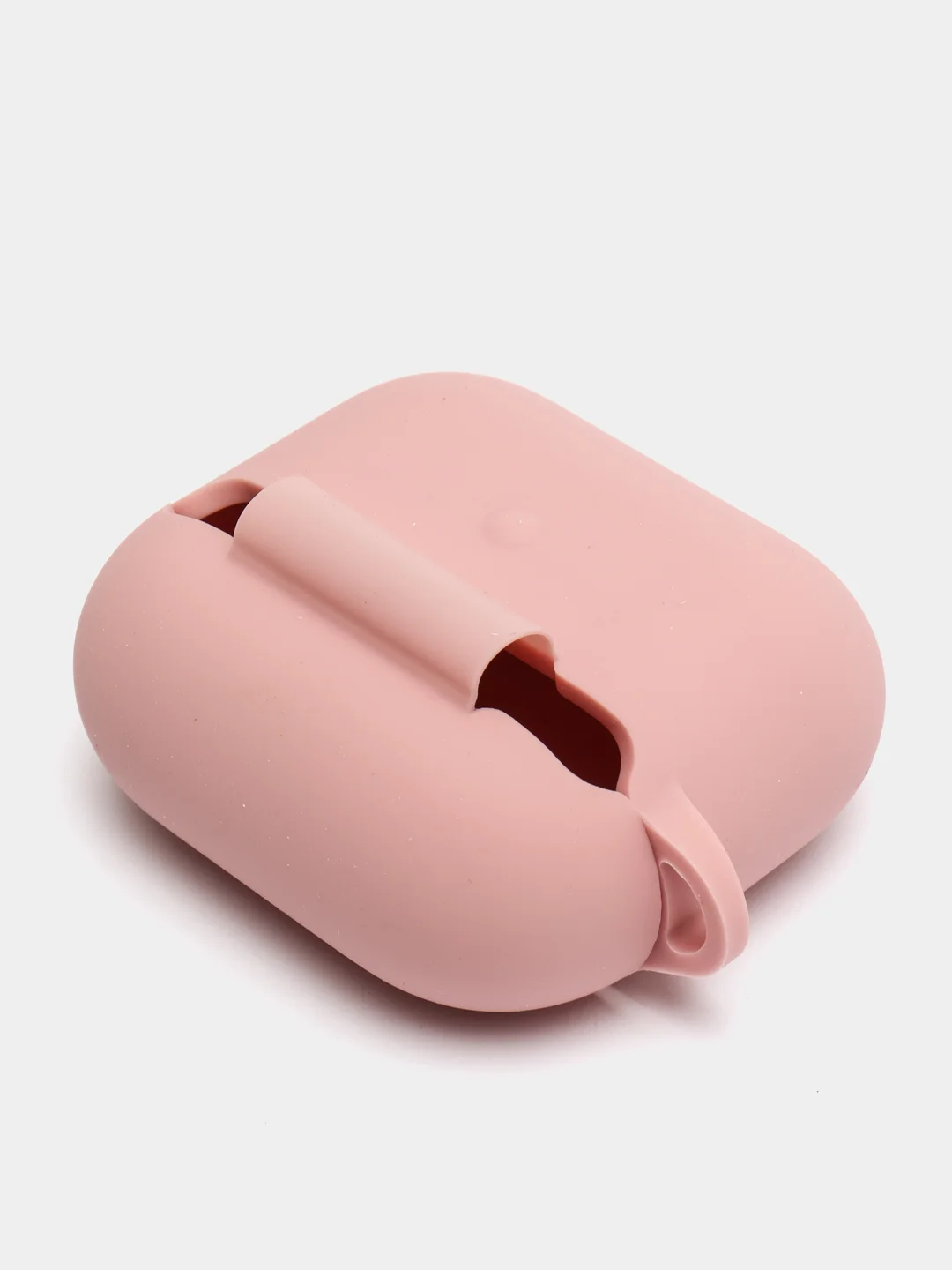Пастельно-коралловый чехол для наушников AirPods 3 силиконовый с карабином и защитой разъема