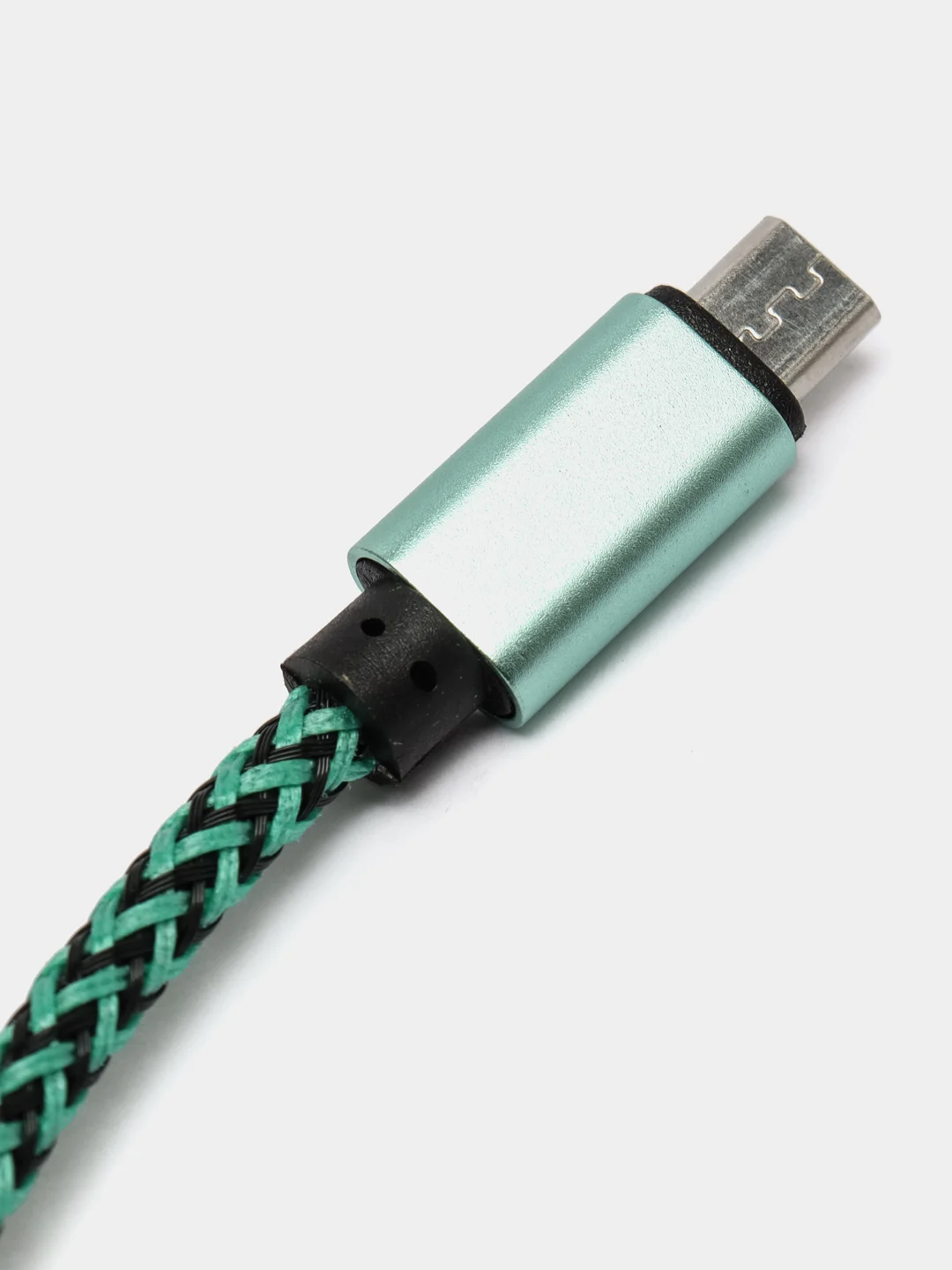 Зеленый кабель USB - microUsb для Зарядки и Передачи данных