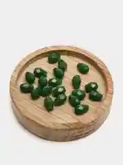 Зеленый капли граненные, из стекла, 3 х 5 мм, 25 штук
