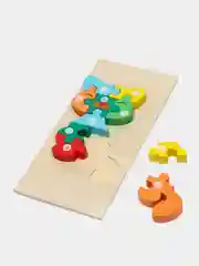 Мятный деревянные пазлы для малышей объемные, развивающая игра животные, ирушки, машинки