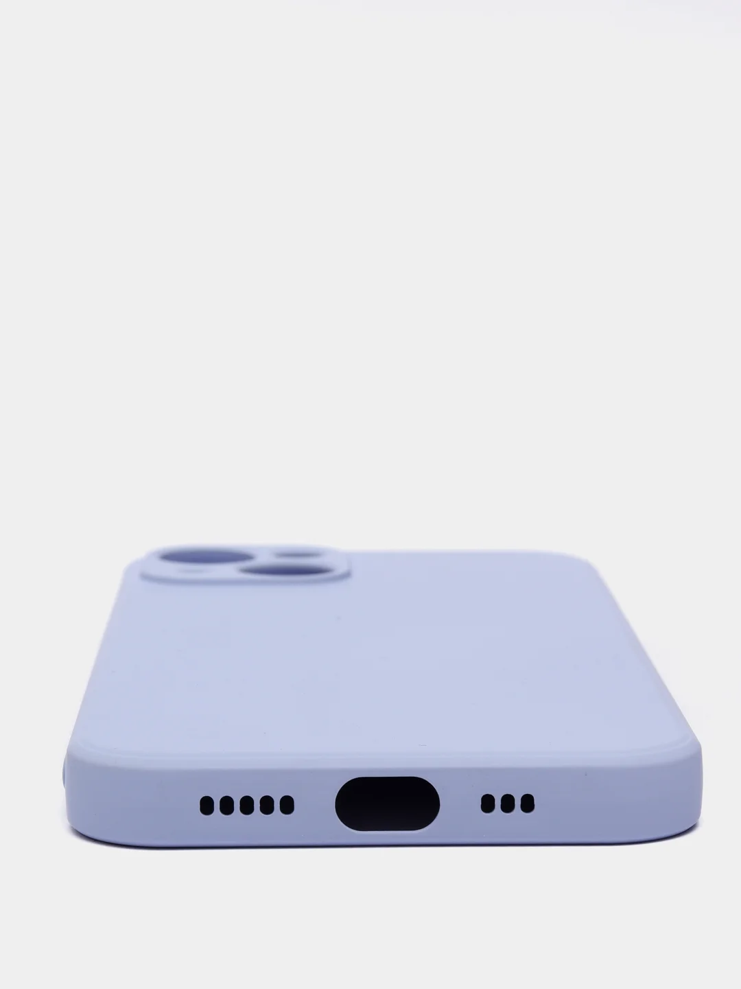 Лавандовый силиконовый чехол с шёлковым покрытием для iPhone 13 Mini, 13 Pro Max