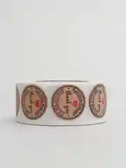 Серый меланж наклейки для ручной работы Hand made 25 мм, 500 шт в рулоне, стикеры