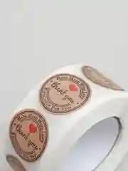 Серый меланж наклейки для ручной работы Hand made 25 мм, 500 шт в рулоне, стикеры