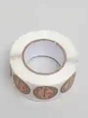Серый меланж наклейки для ручной работы Hand made 25 мм, 500 шт в рулоне, стикеры