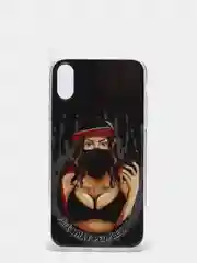 Бежевый силиконовый чехол IPhone XR, с рисунком
