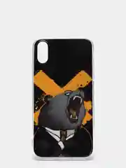 Желтый силиконовый чехол IPhone XR, с рисунком