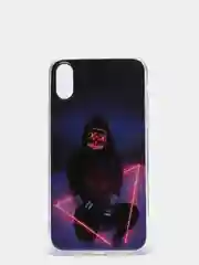Пурпурный силиконовый чехол IPhone XR, с рисунком